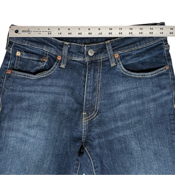 LEVI'S Premium 541 Athletic Fit Taper Jeans Size 31x32 Dark Wash Stretch Big E - Picture 3 of 10